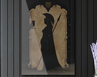Athena Premium Art Print, Art Nouveau Print, Divine Feminine Art, Greek Mythology Print, Greek Goddess of the War Print, Goddess Of Wisdom