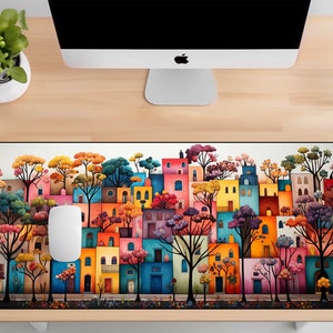 Street Scene Desk Mat, Gaming Mouse Pad, Large Mousepad, Keyboard Mouse, Mat Desk Pad for Work Game Office Home XL
