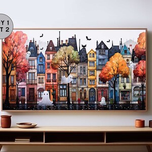 Halloween Frame TV Art, Ghost TV Art, Halloween Ghost Decor, Spooky Halloween, Spooky Art for TV, Art Digital Download