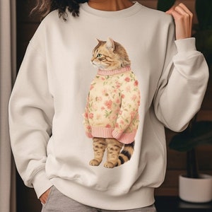 Cat Sweatshirt Etsy