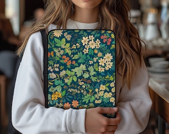 Botanical Night Garden Laptop Sleeve,  Floral Laptop Sleeve