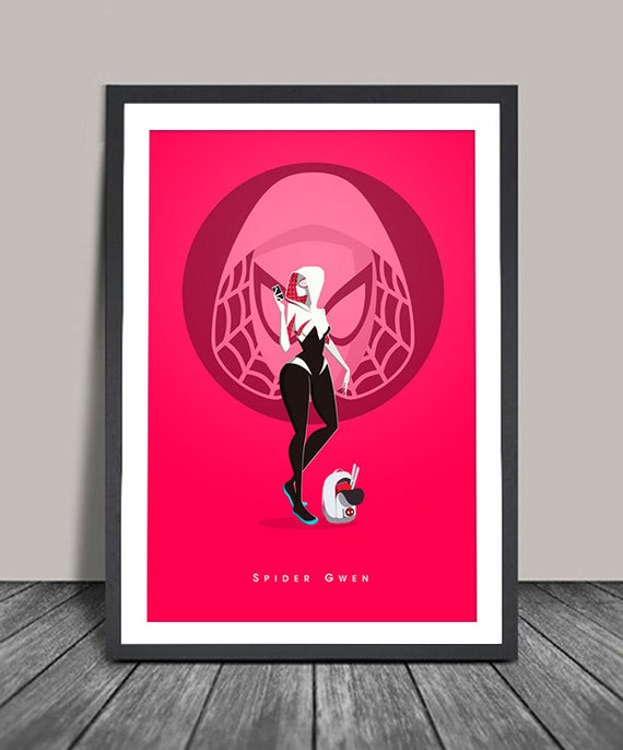 Marvel Spider-Gwen Minimalist Spider-Gwen poster Wow | Etsy