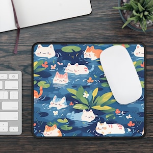 Cute Cat Desk Mat, Animal Desk Mat, Gaming Mouse Pad, Large Mousepad, Anime Desk Mat, Desk Pad for Work, Game Office Home XL, Cat Lover Gift
