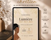 Lumière sur mes pas | Planner Spirituel Chrétien | Reconnection à Dieu pour étudiantes chrétiennes noires | PDF Numérique |