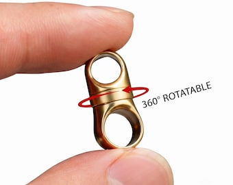 Massief messing draaibare sluiting, 360 graden draaibare sleutelhangconnector, lederwaren