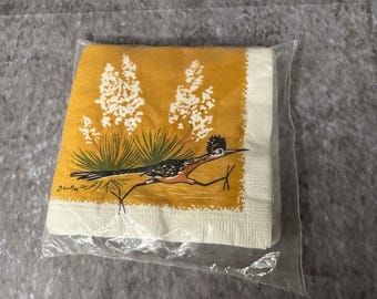 Servilletas de cóctel VTG NOS Monograma de California San Francisco Road Runner
