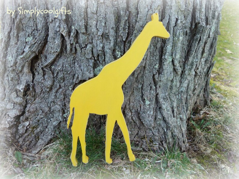 Giraffe Wall Decor Wooden Jungle Image 0