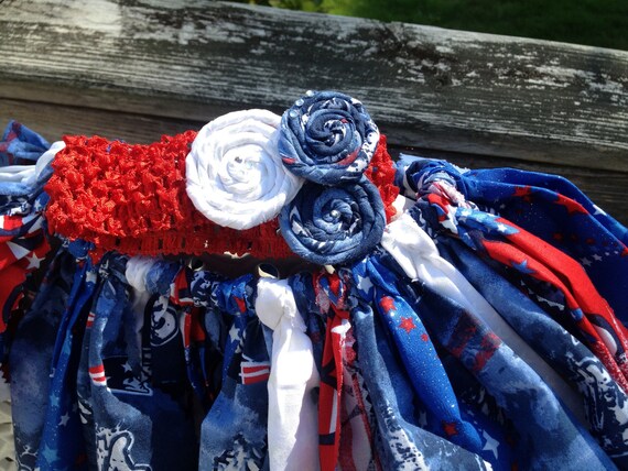 Items similar to Rag Fabric Tutu made with New England ...