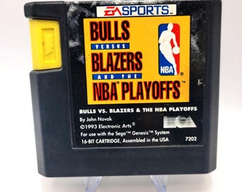 Juego Bulls vs. Blazers de los Playoffs de la NBA para Sega Genesis (Cartucho de juego)