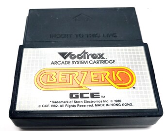 Carrito de juego Berzerk y manual de instrucciones GCE Vecrex