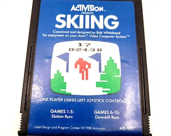 Cartucho de esquí para Atari 2600 de 1980 AG-005 Activision - ¡Probado!