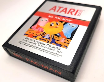 Cartucho de juego de Ms. Pac-Man (Atari 2600, 1982) - Probado