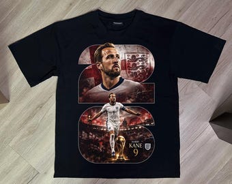 Harry Kane PNG Design - World Cup 2026 England Graphic - Digital Download | Black Knockout Halftone + Full Color | DTF/DTG 300DPI