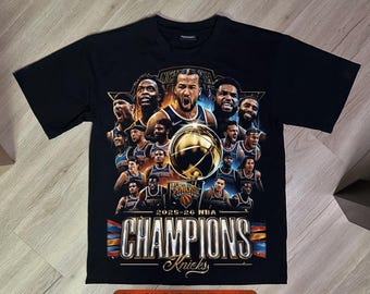 Knicks PNG T-Shirt Print Design - New York Champions 2026 | Digital Download | Black Knockout Halftone Vintage Graphic | DTF/DTG 300DPI