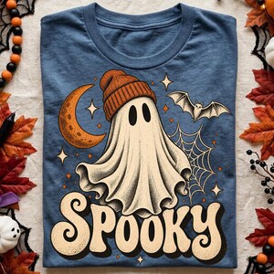 Fantasmino di Halloween in formato PNG - Atmosfera rilassante, stagione spettrale, design vintage, cottagecore, autunno retrò, motivo stravagante - Download digitale immediato