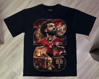 Salah PNG Design - World Cup 2026 Egypt Graphic - Digital Download | Black Knockout Halftone + Full Color | DTF/DTG 300DPI