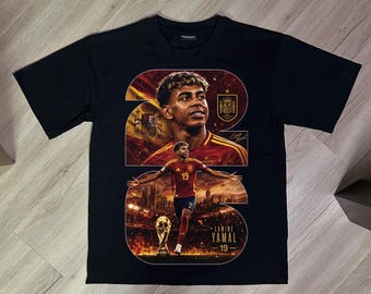 Yamal PNG Design - World Cup 2026 Spain Graphic - Digital Download | Black Knockout Halftone + Full Color | DTF/DTG 300DPI