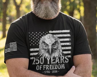 USA 250th Anniversary PNG | 250 Years of Freedom 1776-2026 Design | Bald Eagle Distressed American Flag | Patriotic Sublimation Dtf Dtg File