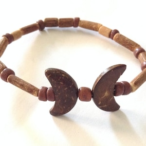 Men Bracelet/Men Bracelet Wood /Men Bracelet Stretch/Men Bracelet Coconut/Men Bracelet Bead /Gift For Him/Hipster Bracelet/Men Bracelet Surf