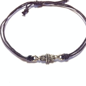 Men Bracelet/Cord Men Bracelet/Antique Metal Charm Bracelet/Leather Bracelet/Gift For Men/Husband Gift Bracelet/Men Jewelry/Boyfriend Gift