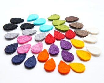 Wool Felt Leaves 1"x1.5", Die Cut Shapes DIY Projects, Christmas Leaf, Felt Table Decor, Felt Embellishment Craft, Felt Leaf Sewing Applique