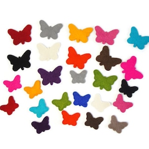 Sterben geschnitten Filz Schmetterling, Wolle Applikation Schmetterling, Party-Dekor, Handwerk Versorgung für Kinder, Filz Schmetterling Form, Filz Handwerk Nähen Emblishment