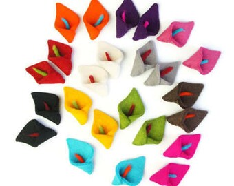 Filzblumenform 250 Stück, Calla Lilie, Verzierungsblume, Wollblume, Filzform Basteln, Filz Schliff, Wolle Floral, Filzblumenzubehör