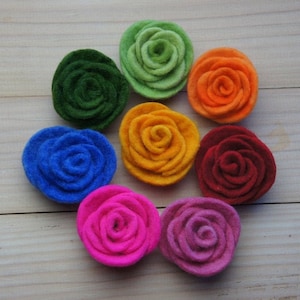 Felt Flower Craft, Wool Rose 8 pcs, Felt Rose, Floral Arangment, Felt Wool Flower, Christmas Flower Decor, Felt Flower Bouquet, Flower Decor