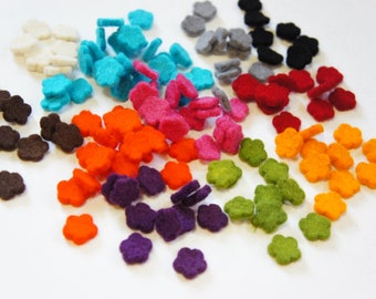 Mini Filz Blume, Die Schnitt Handwerk, Farbe wählen, Filzform, Mini Filz Blume Applikation, Wolle Blume, Filz Lieferung, Florale Verzierung,