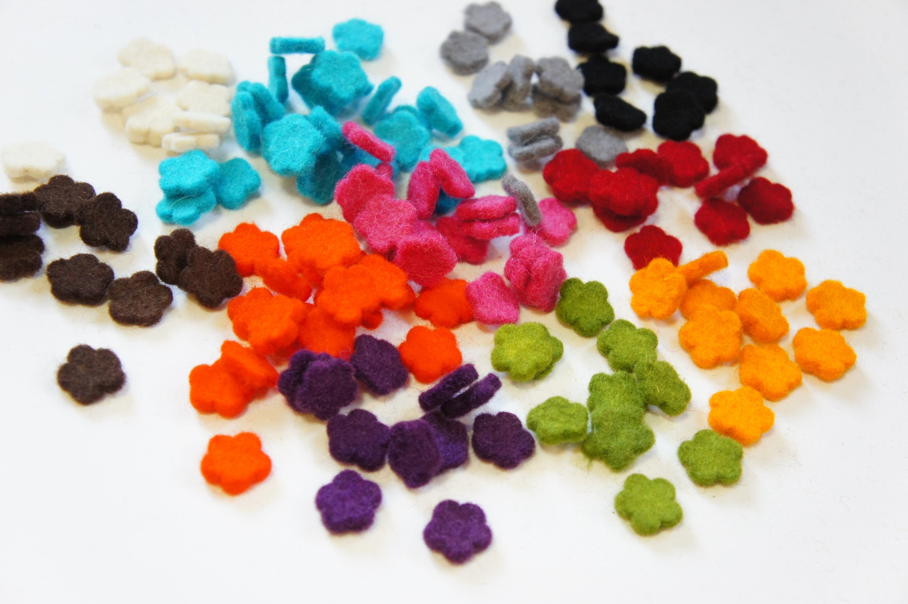 Mini Felt Mini Felt Flower, Die Cut Craft, Choose Color, Felt Shape, Mini Felt ...