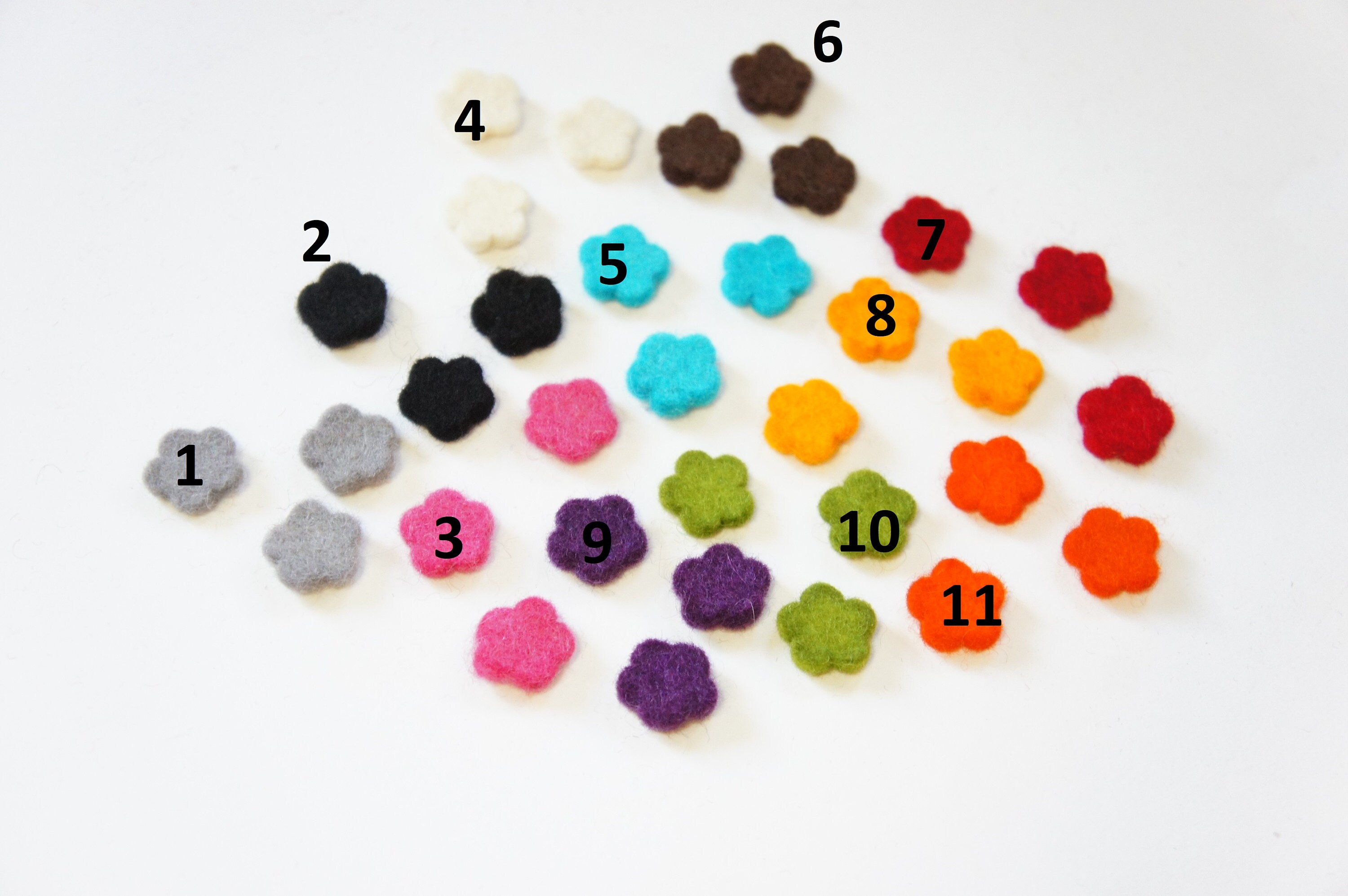 Mini Felt Mini Felt Flower, Die Cut Craft, Choose Color, Felt Shape, Mini Felt ...