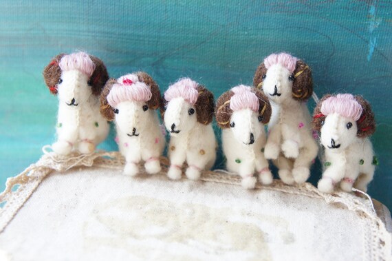Felt ornament,felt sheep,felt animals,miniature,wool,fiber art,Christmas,gift Felt ornament,felt sheep,felt animals,miniature,wool,fiber art,Christmas,gift