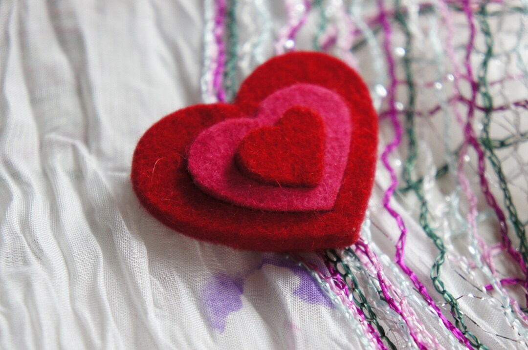 Set Di 6 Spille A Forma Di Cuore Rosso Healvian - Decorazioni Per Maglioni E Sciarpe, Per Matrimoni E Occasioni Romantiche