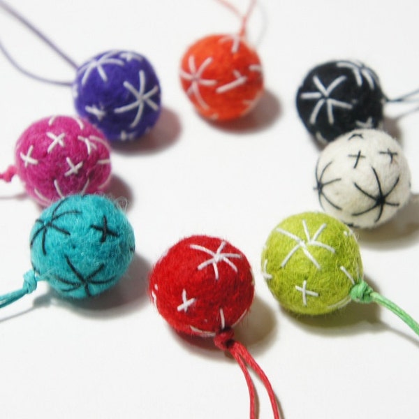 Felt Ball Ornament Etsy