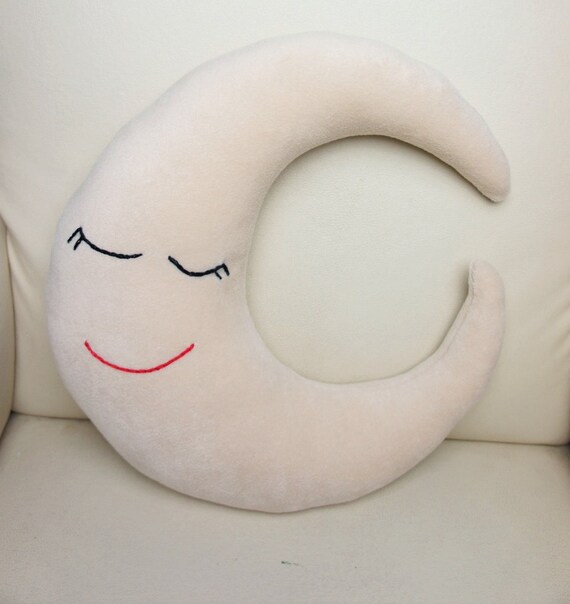 SALE Moon Pillow Pillow Sleeping Fleece Moon Pillow Etsy