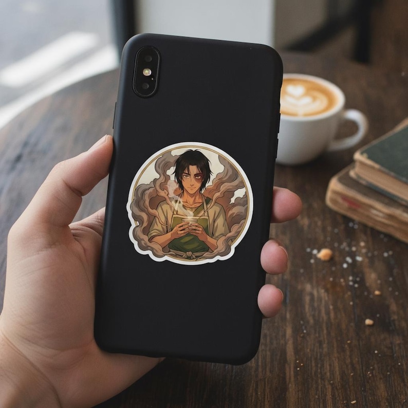 Zuko Sticker | Tea & Quiet Steamy Anime Tea Shop Kiss-Cut Decal | Avatar ATLA Iroh Fire Prince Fan Art image 2