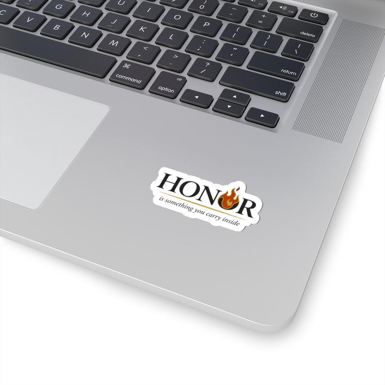 Honor Sticker | Minimalist Anime Quote Kiss-Cut Vinyl Decal | Fire Prince Redemption Arc Fan Sticker afbeelding 2