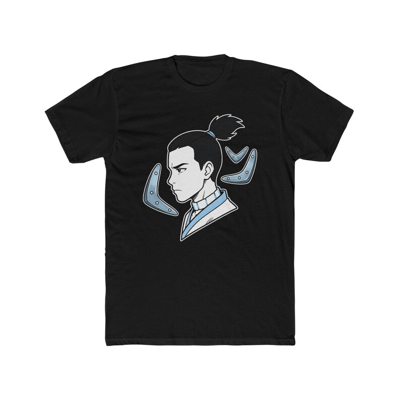 Water Tribe Warrior Sokka Portrait Tee | Avatar Inspired Soft Cotton Shirt immagine 9