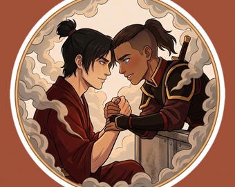 Zukka Sticker | Zuko x Sokka We Saved Each Other | Avatar ATLA Boiling Rock Slow Burn Kiss-Cut Vinyl Decal for Laptop