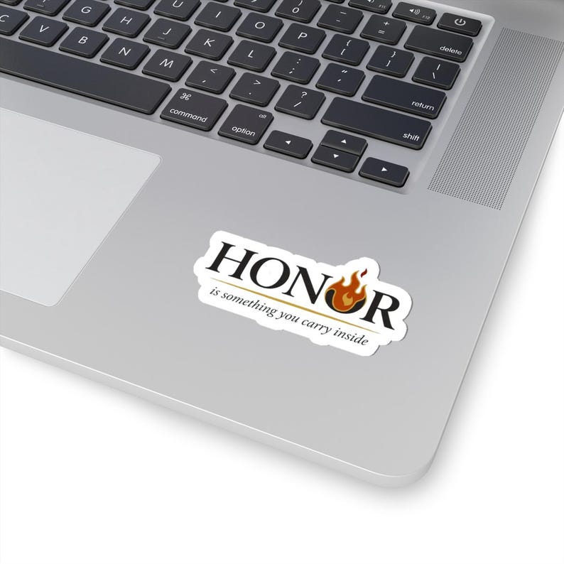 Honor Sticker | Minimalist Anime Quote Kiss-Cut Vinyl Decal | Fire Prince Redemption Arc Fan Sticker afbeelding 5
