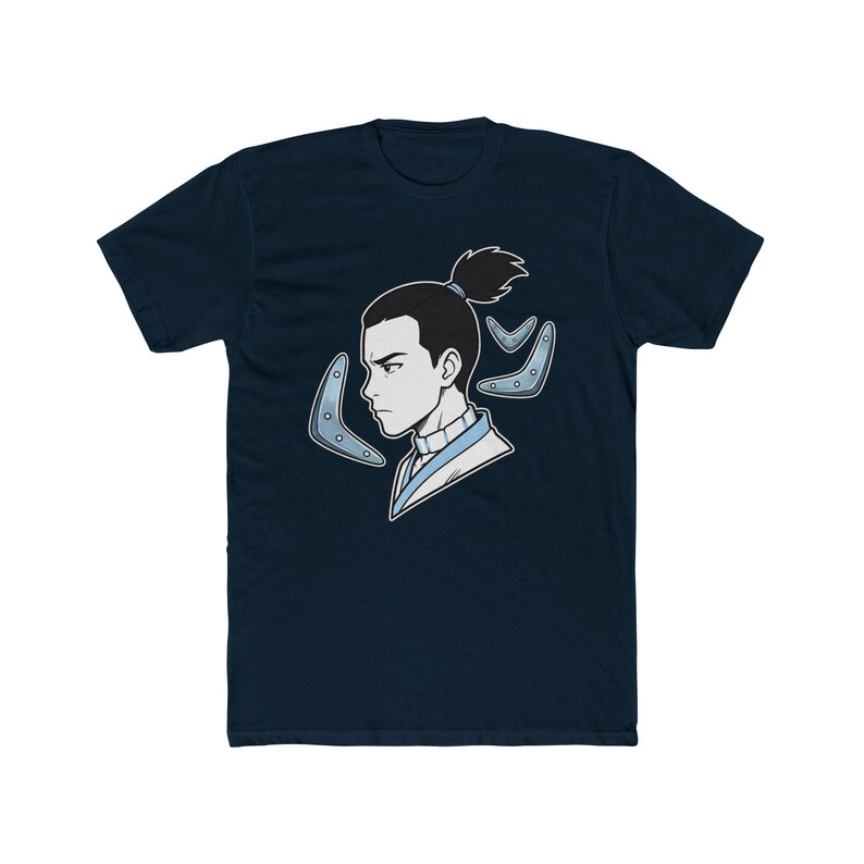 Water Tribe Warrior Sokka Portrait Tee | Avatar Inspired Soft Cotton Shirt immagine 8