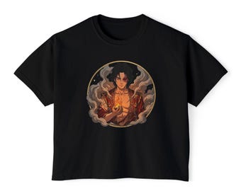 Zuko Crop Top | Fire Prince Dragon Anime Cropped Tee | Comfort Colors Oversized Boxy ATLA Fan Shirt