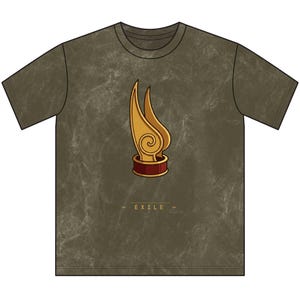 Exile T-Shirt | Zuko Inspired Fire Nation Crown Tee | Mineral Wash Cotton image 4