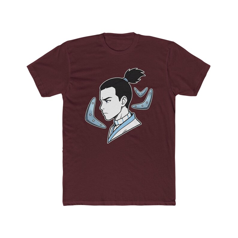 Water Tribe Warrior Sokka Portrait Tee | Avatar Inspired Soft Cotton Shirt immagine 7