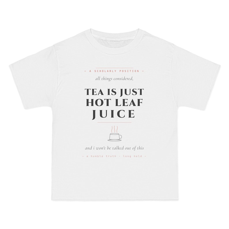 Avatar Iroh Tea Quote T-Shirt | Hot Leaf Juice Sokka Tee, Cream Cotton image 1