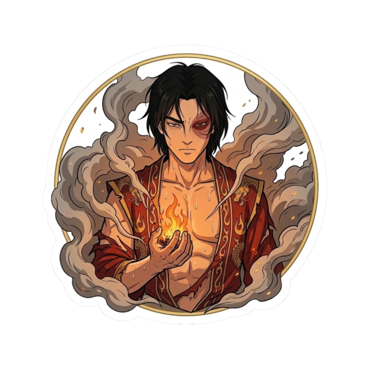 Steamy Fire Prince Sticker