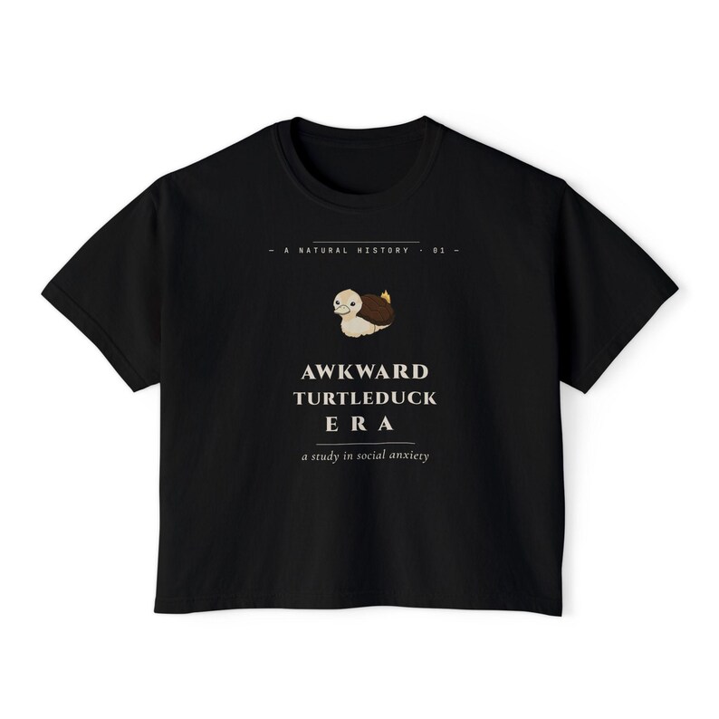 Turtleduck Era T-Shirt | Social Anxiety Tee | Avatar Fan Art Crop afbeelding 1