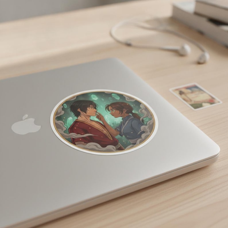 Zutara Sticker | Crystal Cave Slow Burn Anime Ship Kiss-Cut Decal | Avatar ATLA Zuko Katara Fan Art image 4