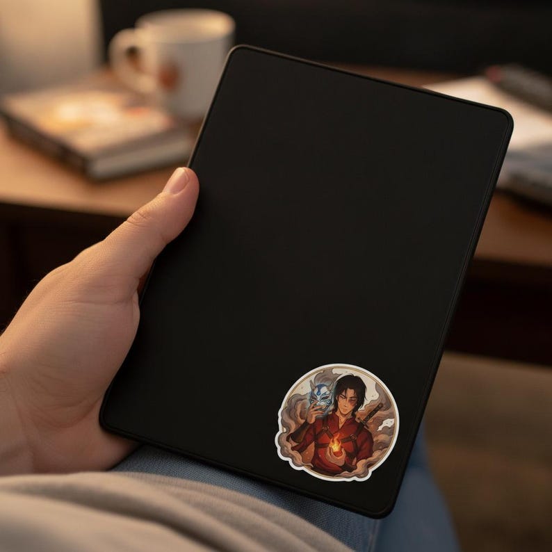 Blue Spirit Sticker | Steamy Anime Masked Swordsman Kiss-Cut Vinyl Decal | Avatar ATLA Zuko Fan Art Bild 2