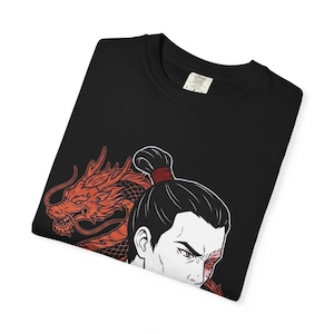 Camiseta con retrato del Príncipe de Fuego Zuko / Ilustración del Dragón Rojo / Camiseta de tejido grueso Comfort Colors imagen 4